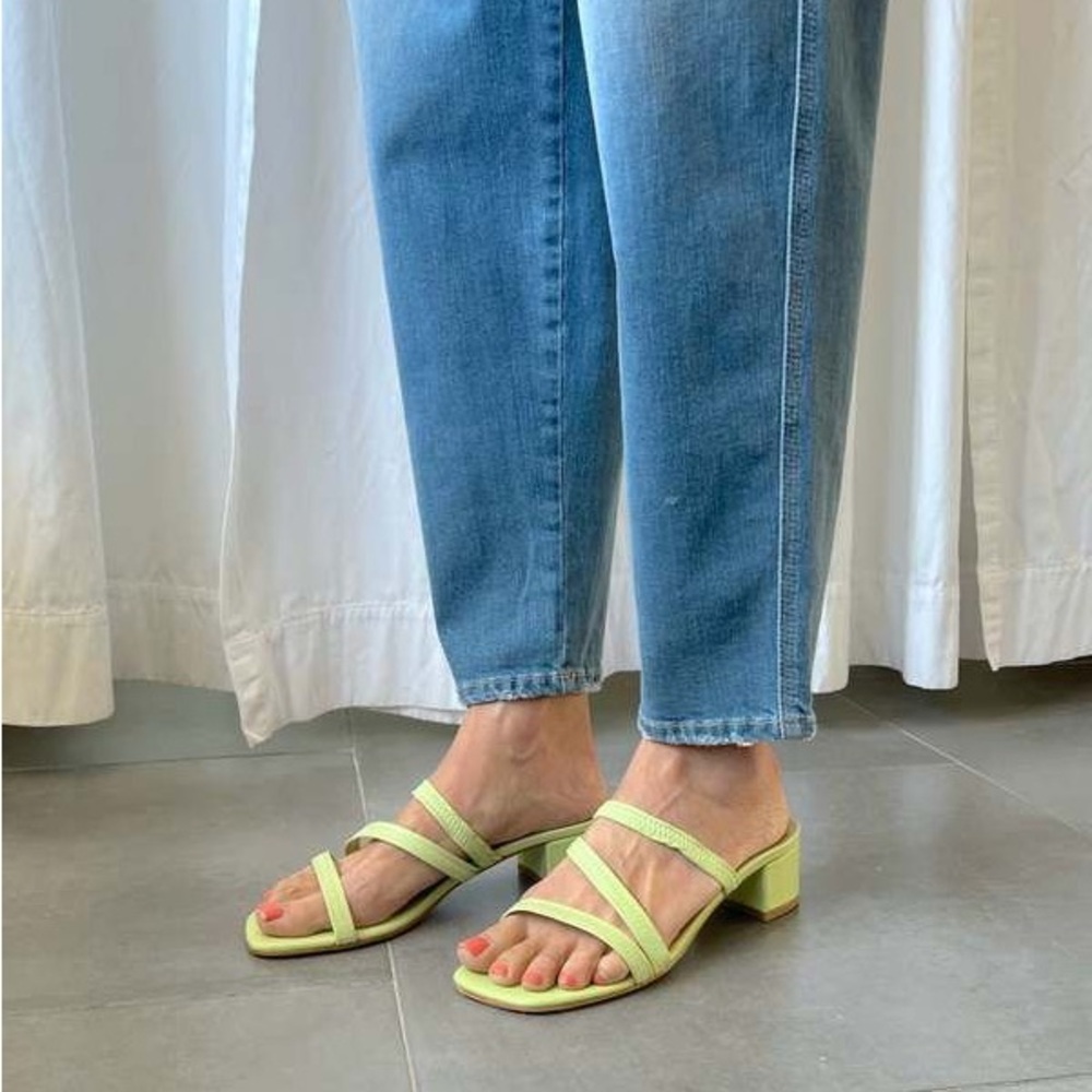 Maryam Nassir Zadeh Green Riviera Slide Sandal Size 38